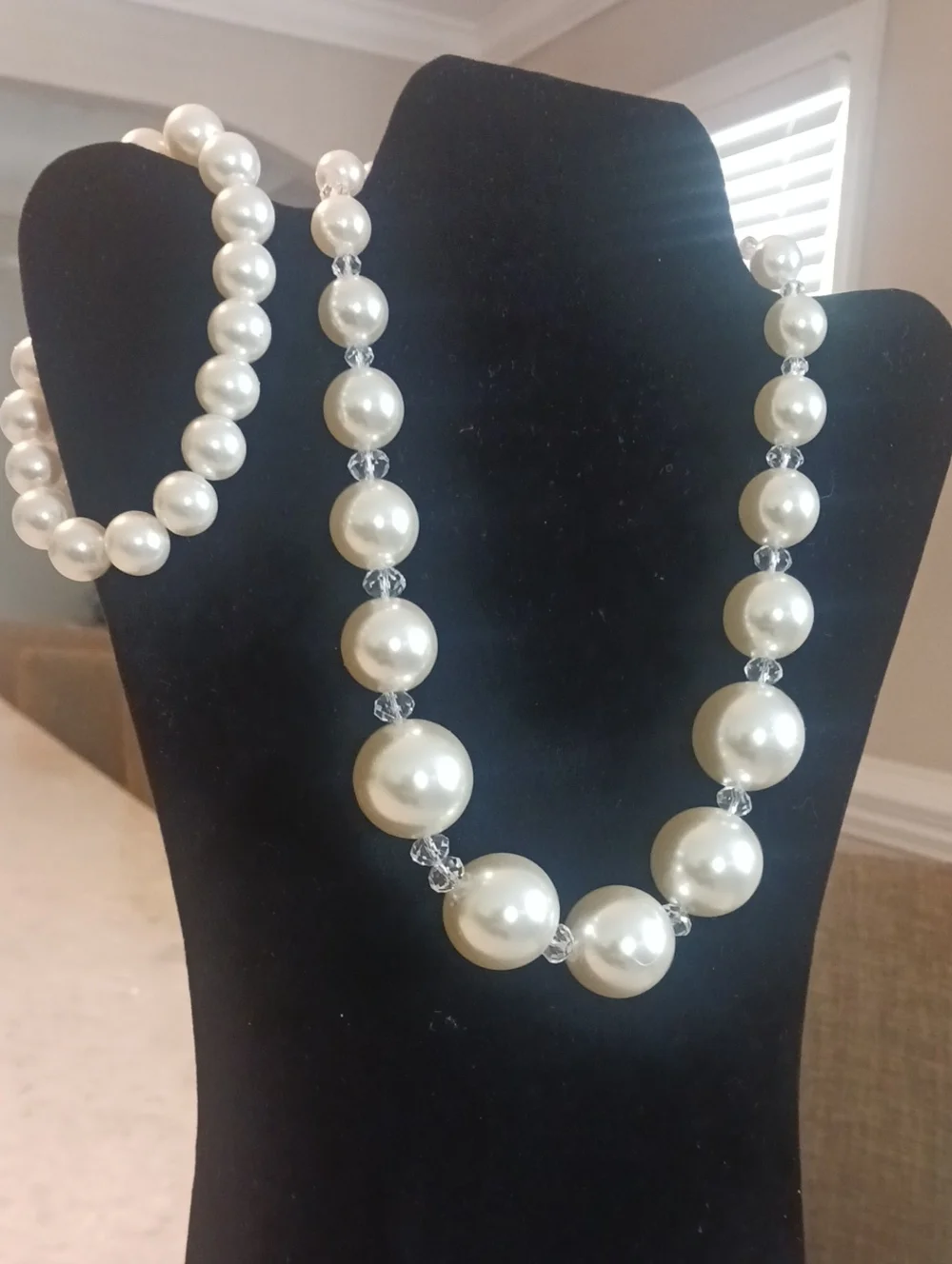 Classic Ivory Pearl Beaded Necklace and Bracelet